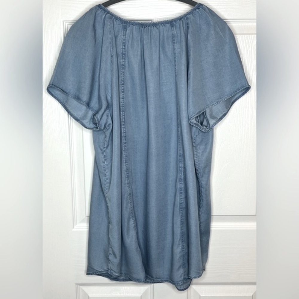 Intro Women’s Chambray Blouse Size 1x - image 2